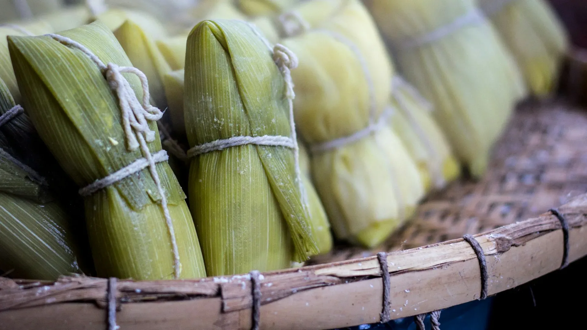 Freshly steamed tamales in corn husks at Leal's Tamale Factory in Lubbock
